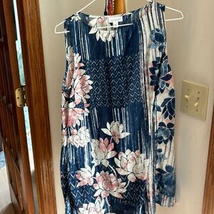 J. Jill linen flower tank top